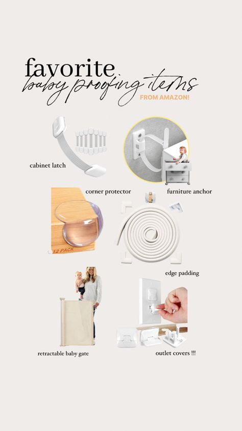 with a baby who will be mobile soon, it's time to make sure we are prepared! Here are some of my favorite amazon baby proofing items! Baby Proofing Ideas, Baby Proof House, Retractable Baby Gate, Toddler Proofing, Baby Proof, Baby Gadgets, Amazon Baby, Baby Equipment, Baby Proofing