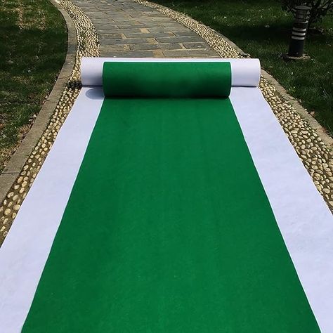 Amazon.com: Aisle Runners Wedding Accessories Grass Green Aisle Runner Carpet Rugs for Step and Repeat Display, Ceremony Parties and Events Indoor or Outdoor Decoration 24 Inch Wide x 15 feet Long : Home & Kitchen Green Aisle Runner, Hollywood Party Decorations, Event Entrance, Aisle Runners, Aisle Runner Wedding, Red Carpet Runner, Step And Repeat, Prom Decor, Runner Carpet