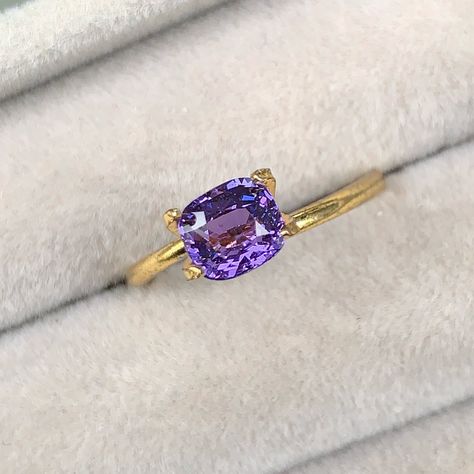 Unheated Violet Sapphire 1.03ct 5.9x5.2x3.35mm H122 ✨ Behold the beauty of this stunning violet sapphire! With its deep, mesmerizing hue and sparkling facets, this cushion-cut gem is truly one of a kind. Perfect for those who seek a touch of elegance and uniqueness in their collection. 💎💜 #VioletGem #LuxuryJewelry #GemstoneLover #NaturalBeauty #Sapphire #VioletSapphire #Gemstone #CushionCut #LuxuryJewelry #FineJewelry #GemstoneLover #JewelryAddict #JewelryInspo #GemstoneCollection #Natural... Violet Sapphire, Sapphire Rings, Stone Collection, Jewelry Inspo, Cushion Cut, Luxury Jewelry, Sapphire Ring, The Beauty, Violet