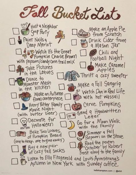 Fall bucket list Fall Mood Board, Fun Fall Activities, Fall Bucket List, Vie Motivation, Fall Inspo, Fall Feels, Autumn Activities, Autumn Aesthetic, Fall Fun