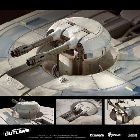 ArtStation - Star Wars Outlaws - Trailblazer Upgrades Star Wars Trailblazer, Star Wars Ship Concept Art, Star Wars Scavenger, Star Wars Character Art, Sci Fi Base, Millennium Falcon Model, Bulletproof Clothing, Sci Fi Ship, Hellboy Art