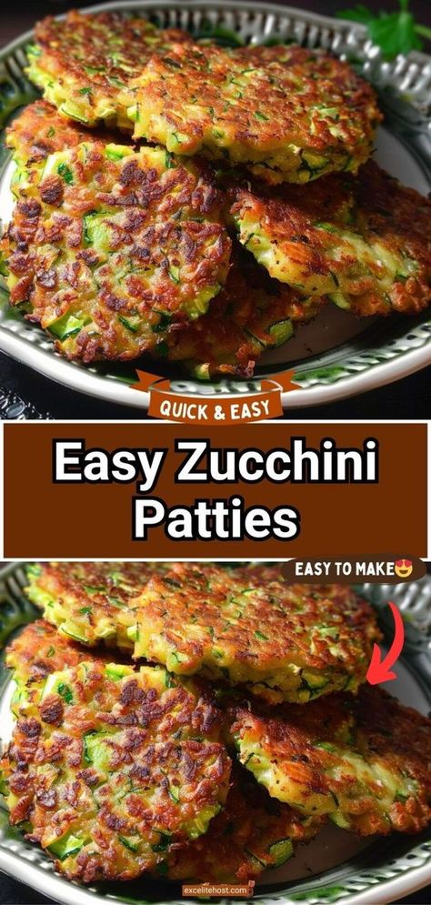 Zucchini Patties | "WOW! These are soooo good! Very easy to make." #sidedishrecipes #sides #dinnersidedish #sidedishes #sidedishideas Zucchini Patties Recipes, Best Zucchini Recipes, Zucchini Patties, Zucchini Side Dishes, Easy Zucchini Recipes, Grated Zucchini, Vegetable Side Dishes Recipes, Easy Zucchini, Patties Recipe