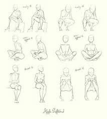 Sitting cross legged. Reference Anime, Reference Anatomy, How To Draw People, Pose Ref, Base Anime, Female Base, Desen Realist, Drawing Body Poses, Siluete Umane