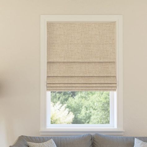 Sun Zero Somerton Textured Total Blackout Cordless Roman Shade - On Sale - Bed Bath & Beyond - 35981164 Blackout Roman Shades, Indoor Blinds, Light Filtering Shades, Blackout Roller Shades, Fabric Roman Shades, Cordless Roman Shades, Sun Zero, Shade Store, Roman Shade