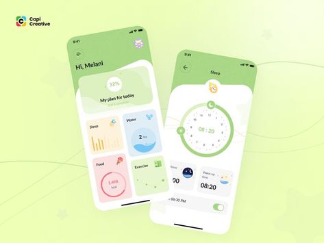 App Design Ideas, Health Tracker App, Desain Ux, To Do App, Ui Design Principles, Dribbble Design, Wellness Apps, Planning App, Mobile App Design Inspiration