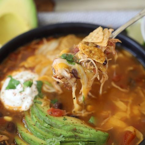 Chicken Tortilla Soup Copycat Chuys Tortilla Soup, Low Cal Chicken Tortilla Soup, Creamy Mexican Chicken Soup, Cafe Rio Tortilla Soup Recipe, Cheesecake Factory Tortilla Soup, Chipotle Chicken Tortilla Soup, On The Border Chicken Tortilla Soup, Best Chicken Tortilla Soup Crock Pot, Chicken Tortilla Recipes Soup