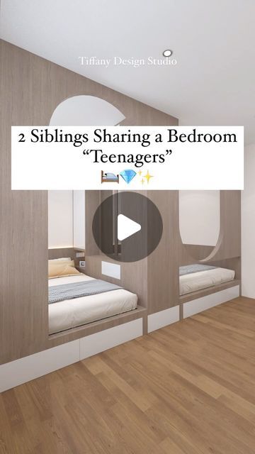 tiffany_design_studio on February 6, 2024: "Do you share your bedroom with your sibling ? 💎✨🛌 • • • #tiffanydesignstudio #bedro..." Two Bed Ideas For Small Rooms, Room Ideas When You Share A Room, Divide One Bedroom Into Two, Modern Bunk Beds For Boys Room, Divided Shared Bedroom, 2 Rooms In One Bedroom, Shared Boys And Girls Bedroom, Bedroom Ideas For Small Rooms For Boys, Bedroom Children Design