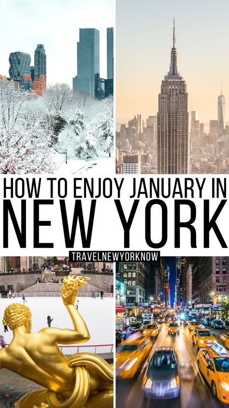 New York Winter Itinerary, New York City Itenary, New York Winter Trip, What To Do In Nyc In Winter, New York City Day Trip, Must Do Nyc, New York City In February, Things To Do In Nyc In January, January In New York