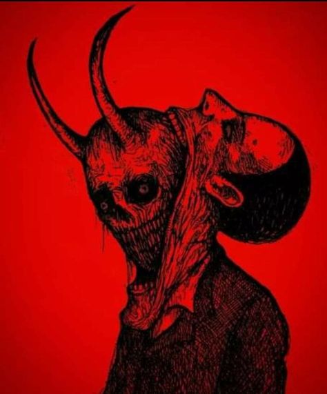 Inner Demon, Creepy Core, Horror Drawing, Arte Peculiar, Creepy Images, Image Film, Creepy Horror, Monster Concept Art, Demon Art