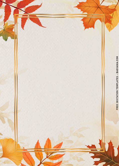 Download Now 11+ Beautiful Foliage Birthday Invitation Templates For Spring & Summer Event #free #freeinvitation2019 #birthday #disney #invitations #invitationtemplates Fall Invitations Template, Free Online Invitation Maker, Fall Party Invitations, Happy Birthday Floral, Wedding Card Frames, Autumn Invitations, Free Printable Stationery, Free Wedding Invitations, Floral Cards Design