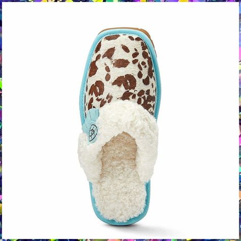 Winter Shoes Ideas For Women - Visit Amazon.com to get the best designs. Ariat Cow Print Slippers, Womens Western Slippers, Boots For Women Square Toe, Ariat Jackie Slippers, Ariat House Shoes, Ariat Boots Slippers, Cowboy Boot Slippers, Cow Print Slippers, Cowgirl Slippers