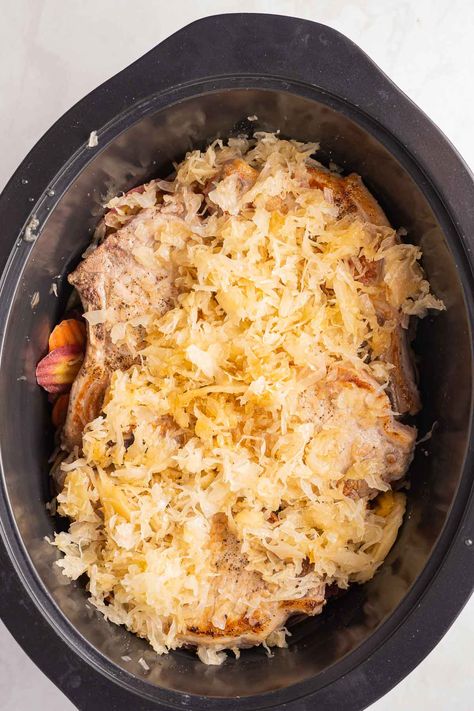 Crock Pot pork chops and sauerkraut ⋆ Crock Pot Pork Chops And Sauerkraut, Saurkraut And Pork Chops Slow Cooker, Pork Chops Sauerkraut Crockpot, Pork Chop Recipes Crockpot Saurkraut, Crockpot Pork Chops And Sauerkraut, Slow Cooker Pork Chops And Sauerkraut, Smothered Pork Chops Crock Pot Crockpot, Sauerkraut Pork Chops, Sauerkraut And Pork Recipes