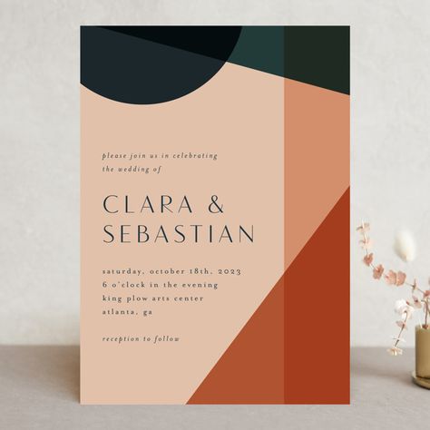 Geometric Invitation, Bold Wedding Invitations, Geometric Invitations, Geometric Wedding Invitation, We Found Love, Foil Pressed Wedding Invitations, Wedding Address, Event Signage, Wedding Favor Stickers