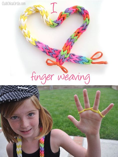 Finger weaving fun with kids Diy Finger Knitting, Rainbow Loom Bracelet, Finger Knitting Projects, Finger Weaving, Globe Gift, Make Your Own Bracelet, Loom Bracelet, Finger Knitting, Crafts For Kids To Make