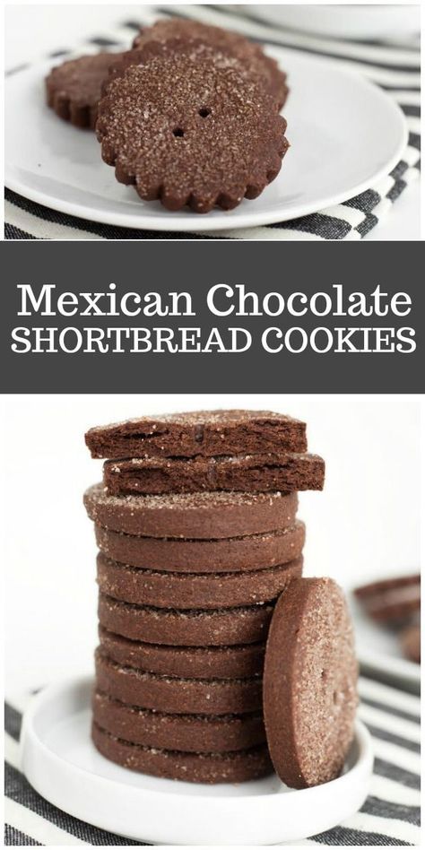 Chocolate Shortbread Cookies Recipes, Shortbread Cookies Recipe, Chocolate Shortbread, Chocolate Shortbread Cookies, Mexican Chocolate, Shortbread Cookie Recipe, Think Food, Best Cookie Recipes, Banana Split