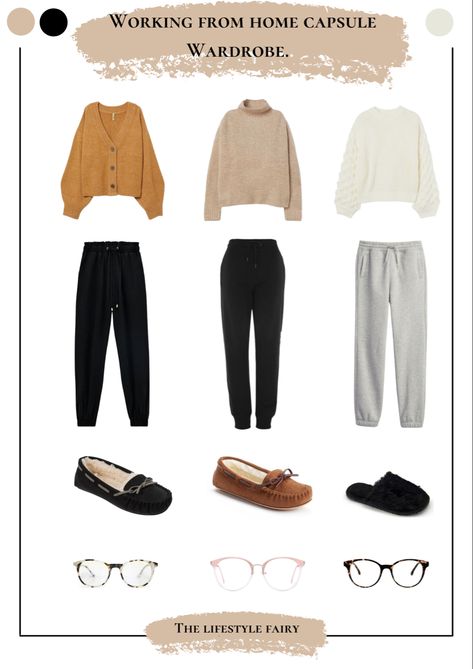 Causal Home Outfit, Work From Home Outfit Fall, Work From Home Outfits Women Winter, Comfy Casual Capsule Wardrobe, Comfy Outfit For Home, Casual Chic Home Outfit, Winter Work From Home Outfits For Women, Chic Home Outfit, Work From Home Casual Outfits