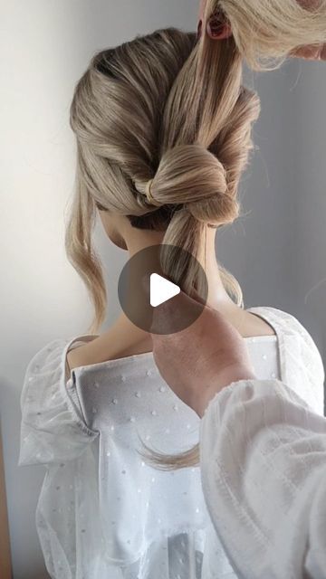 Formal Hair Low Bun, Easy Bun Wedding Hair, Diy Easy Bridesmaid Hair, Bun Hairstyle With Braid, Bridesmaids Hair Updo Simple, Easy Updos For Long Thick Hair Wedding, How To Do A Fancy Low Bun, Fancy Hair Buns Classy, Bun Hairstyles With Braiding Hair