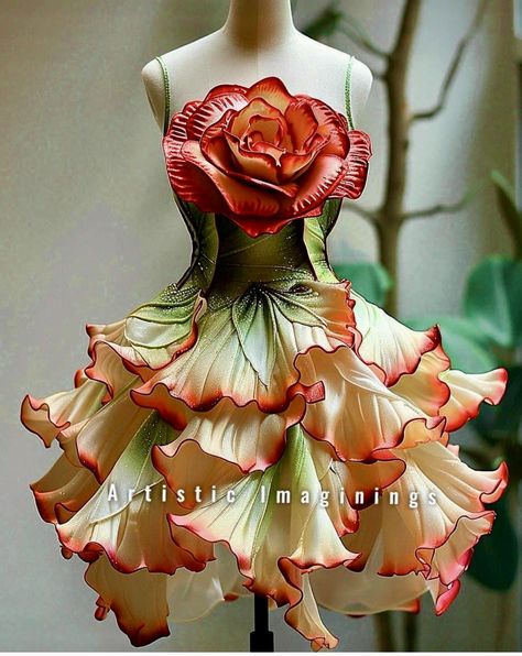 Flower Dress Design, Goddess Costume, Pretty Halloween, Fairy Clothes, Fantasy Dresses, Fashion Drawing Dresses, Crazy Outfits, Fantasy Gowns, Fairytale Dress