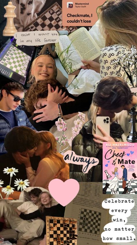 Check & Mate - Ali Hazelwood Check And Mate Ali Hazelwood Aesthetic, Check And Mate Ali Hazelwood Fanart, Checkmate Ali Hazelwood, Check And Mate Ali Hazelwood, Mate Wallpaper, Check And Mate, Tell Me Three Things, Crush Stories, Heaven Book