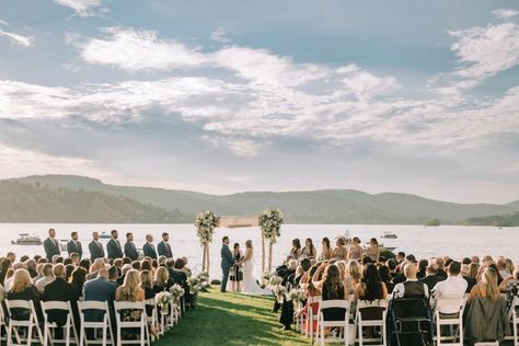 Ceremony overlooking lake Candlewood Inn Wedding, Hk Photography, Wood Candles, Wedding Mood Board, Wedding Mood, Real Weddings, Wedding Flowers, Wedding Photography, Lake