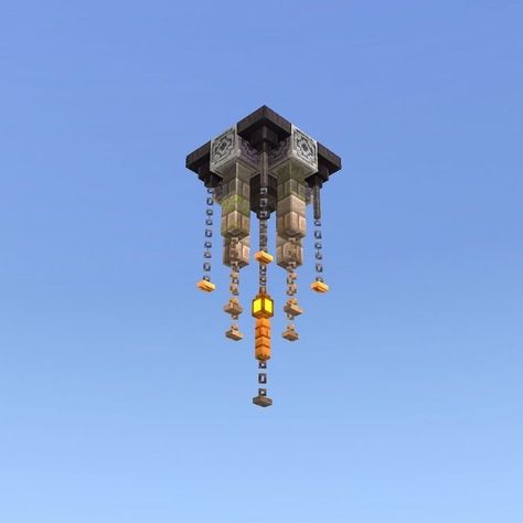 Minecraft Redstone Lamp, Minecraft Chandelier Design, Minecraft Chandelier, Medieval Chandelier, Minecraft Statues, Minecraft Redstone, Bangunan Minecraft, Minecraft Castle, Minecraft Medieval