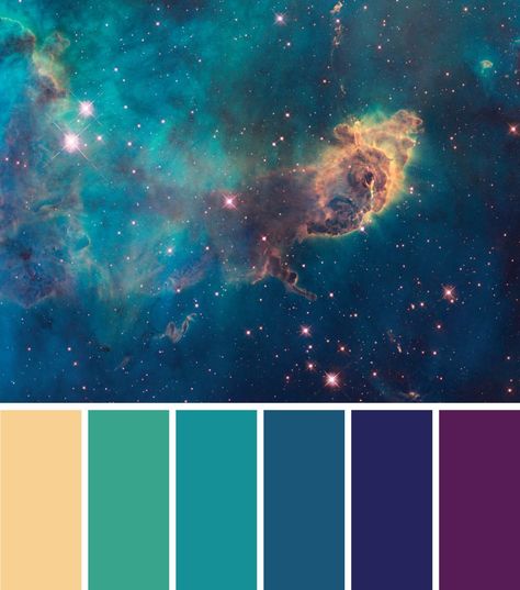 Galaxy Color Palette, Space Color Palette, Birth Colors, Aesthetic Galaxy, Galaxy Colors, Color Schemes Colour Palettes, Rustic Colors, Design Seeds, Color Palette Design