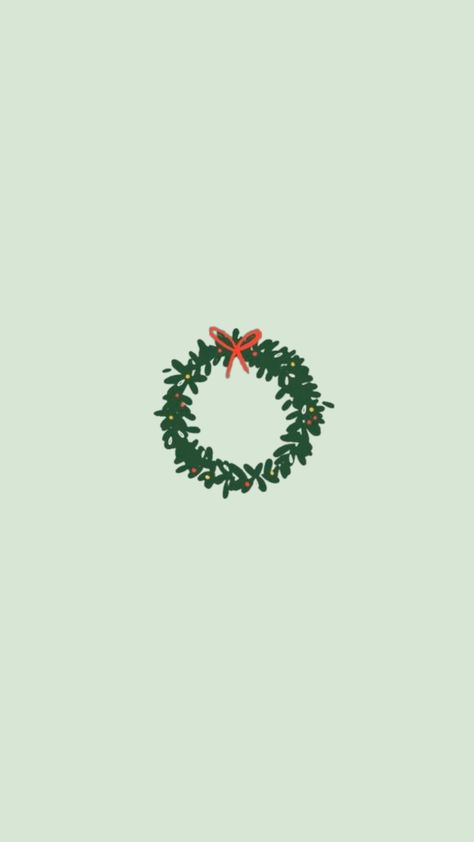 Pastel Green Christmas Wallpaper, Christmas Wallpaper Aesthetic Green, Christmas Wreath Wallpaper, Wreath Wallpaper, Christmas Backrounds, Winter Widgets, Ipad Customization, Ipad Themes, Christmas Wallpaper Ipad