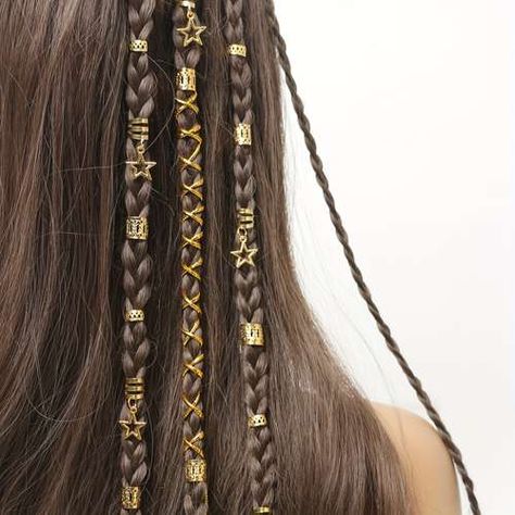 Hip Hop Hair, Braid Rings, Hair Braid Beads, Hair Jewelry For Braids, Hair Braid Rings, Locks Hair, Dread Locks, Accessories Beads, Beads Hair