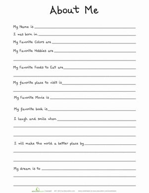 Second Grade Composition Worksheets: All About Me! 3rd Grade Worksheets Free Printable Fun, Second Grade Worksheets Free Printables, 3rd Grade Worksheets Free Printable, 2nd Grade Worksheets Free Printables, 3rd Grade Writing Prompts, Fun Writing Prompts, All About Me Worksheet, Language Arts Worksheets, 3rd Grade Writing