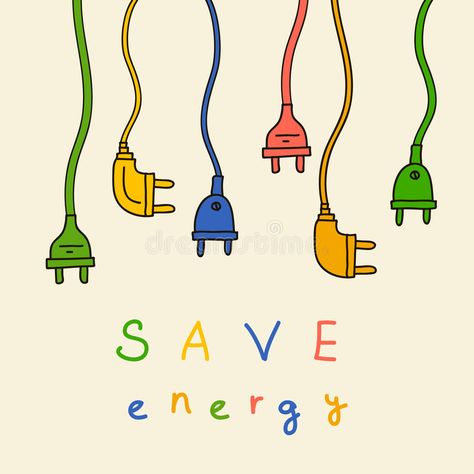 Illustration about Abstract Electric plug in color doodle texture for poster or background. Illustration of green, socket, power - 44387819 Electrical Poster Design, Save Electricity Illustration, Electric Energy Illustration, Saving Energy Poster, Electric Energy Art, How To Save Electricity Poster, Hemat Energi Poster, How To Save Electricity, Energy Consumption Illustration