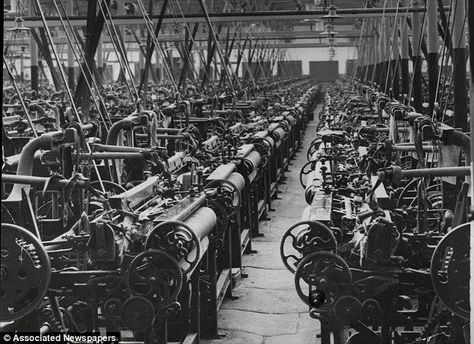 Cotton rooms fell silent after the industrial revolution Ed Miliband, John Spencer, Cotton Mill, World History Lessons, The Industrial Revolution, Textile Products, Old Factory, Industrial Photography, Old Tools