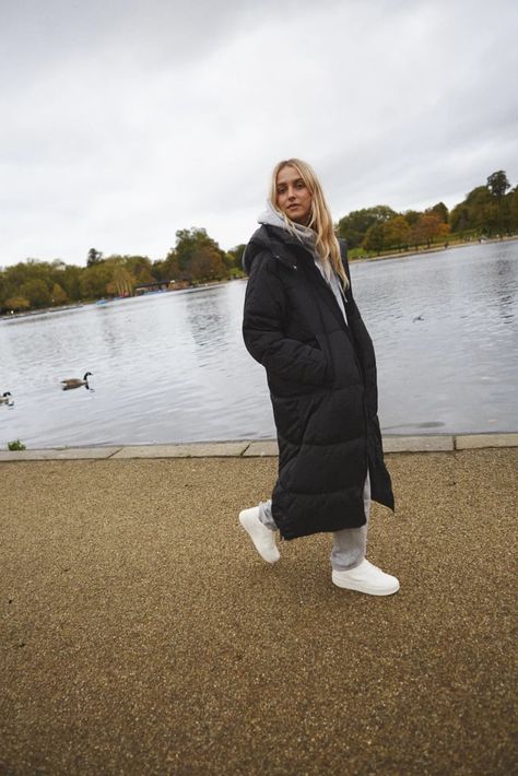 A Long Puffer: Zara Water Repellent Puffer Coat Long Black Puffer Coat Outfit, Long Puffer Outfit, Black Puffer Coat Outfit, Long Puffer Coat Outfit, Black Puffer Outfit, Long Jacket Outfit, Long Black Puffer Coat, Puffer Coat Outfit, Puffer Outfit