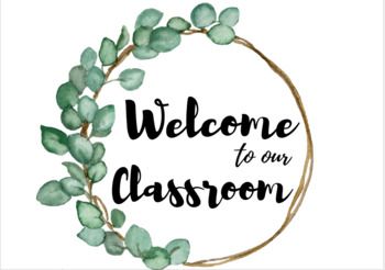 Australian theme, Australian classroom,Classroom decor, eucalyptus classroom dec Welcome To Our Classroom Sign, Eucalyptus Classroom Decor, Eucalyptus Classroom, Australian Classroom, Classroom Signs Printable, Welcome To Our Classroom, Classroom Bunting, Class Aesthetic, Plants Classroom