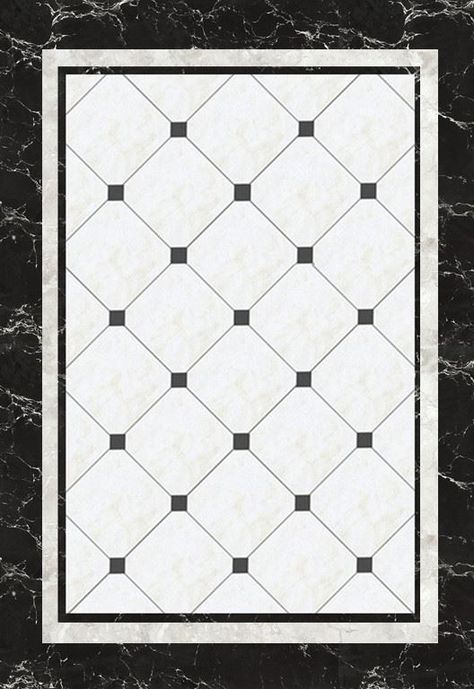 Marble Floor Design, Marble Inlay Floor, Floor Pattern Design, Marble Floor Pattern, Black And White Tile, Inlay Flooring, Marble Flooring Design, Floor Tile Design, Patterned Floor Tiles