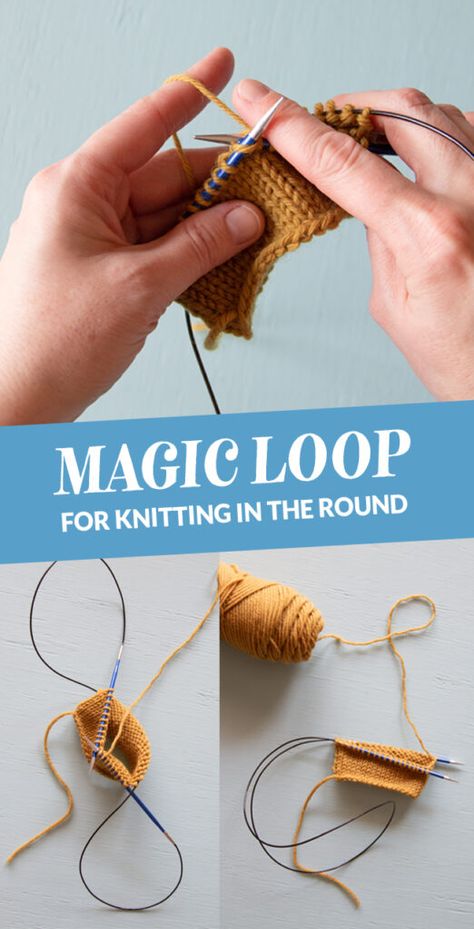 Circular Knitting Patterns, Magic Loop Knitting, Addi Knitting Machine, Knitting In The Round, Easy Knitting Projects, Knitting Group, Knitting Basics, Creative Knitting, Knitting Tutorials