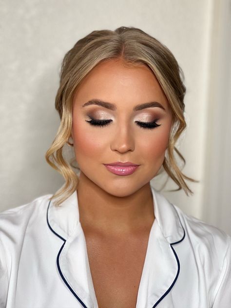 Glam Bride Makeup, Wedding Makeup For Blue Eyes, Wedding Eyes, Wedding Makeup Bride, Wedding Eye Makeup, Glam Wedding Makeup, Make Up Braut, Bridesmaid Hair Makeup, Smink Inspiration