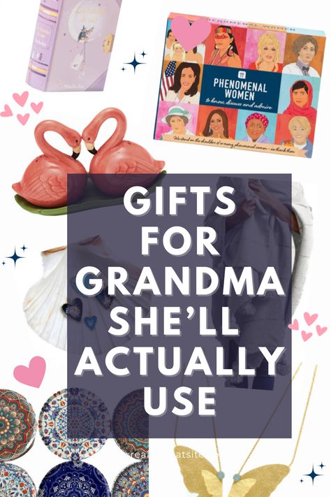 Maybe it’s her birthday or it’s Christmas, or maybe you are just the gift-giving type and want to put a smile on your grandmother’s face. For any occasion, here are 8 gift ideas for your grandma that are sure to make her feel treasured, special, and loved. Every gift comes with an explanation of why your grandma will enjoy this gift so much (and actually USE it)! Gifts For Grammy, Presents For Grandma Birthday, Gift Idea Grandma, New Grandma Gift Basket, Grandma And Grandpa Gifts, Grandmas Birthday Gift, Grandma Shower Gift Ideas, Creative Gifts For Grandma, Birthday Gift Grandma