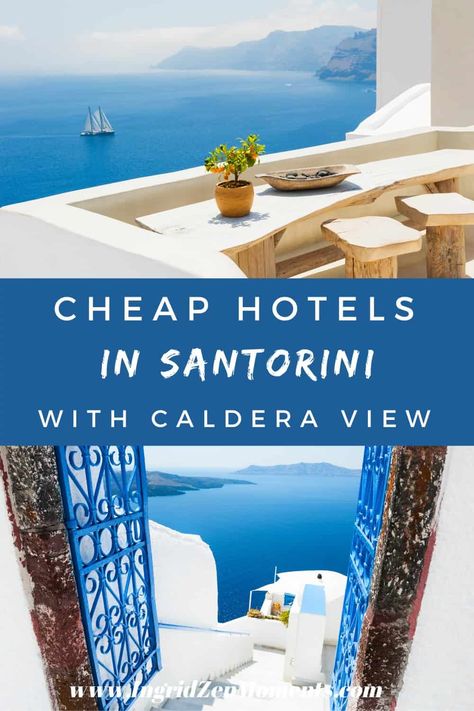 11 Affordable and lovely hotels in Santorini with caldera view Hotels In Santorini Greece, Greece Travel Outfits, Santorini Vacation, Santorini Grecia, Greek Islands Vacation, Greek Travel, Santorini Hotels, Greece Hotels, Santorini Travel