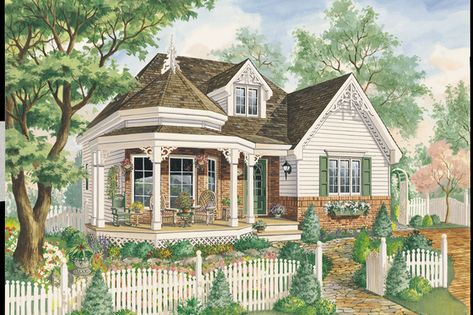 Plan #25-4770 - Houseplans.com Craftsman Modern, Victorian House Plans, Victorian Style House, Mediterranean House, Southern House, Plans Architecture, House Plans One Story, Plans House, Casas Coloniales