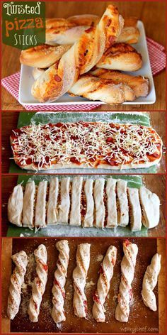 Pizza Sticks, Snacks Für Party, Breadsticks, Deep Dish, Finger Food, Pizza Recipes, Appetizer Snacks, I Love Food, Cooking And Baking