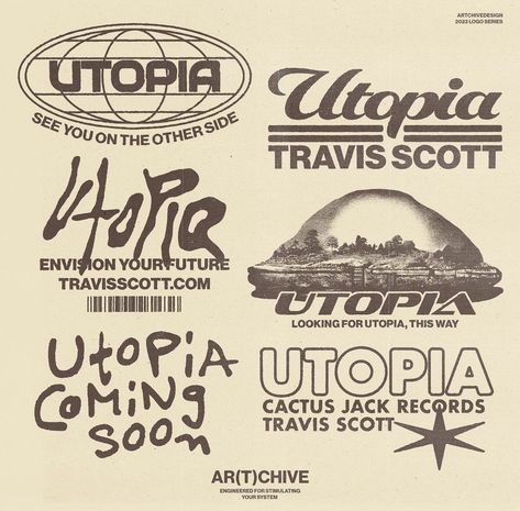 Utopia Travis Scott, Nike Poster, Travis Scott Logo, Typographic Logo Design, Texture Graphic Design, Logo Fonts, Logo Concept, 로고 디자인, Graphic Design Typography