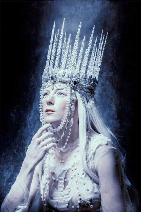 Michelle Hebert, Michael Ward, Ice Queen Costume, Ice Witch, Frozen Queen, Fairytale Photography, A Christmas Carol, Queen Costume, Head Pieces