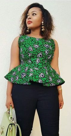 Ankara Top Styles, Ankara Peplum Tops, Ankara Blouse, African Blouses, Ankara Tops, African Tops, African Print Tops, Ghanaian Fashion, Kente Styles