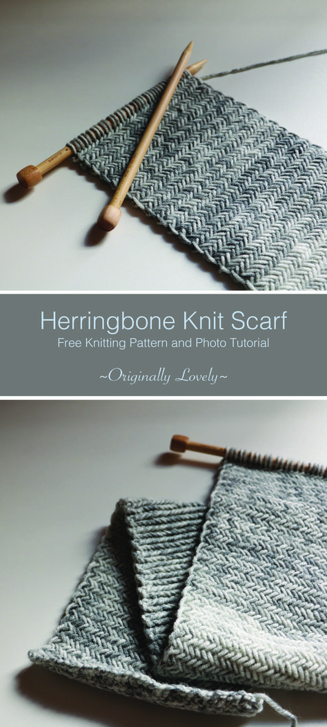 Free Knitting Pattern | Herringbone Knit Scarf | Originally Lovely Herringbone Knit, Knit Scarves, How To Purl Knit, Scarf Knitting Patterns, Diy Knitting, Free Knitting Pattern, Knitting Techniques, Knit Or Crochet, Easy Knitting