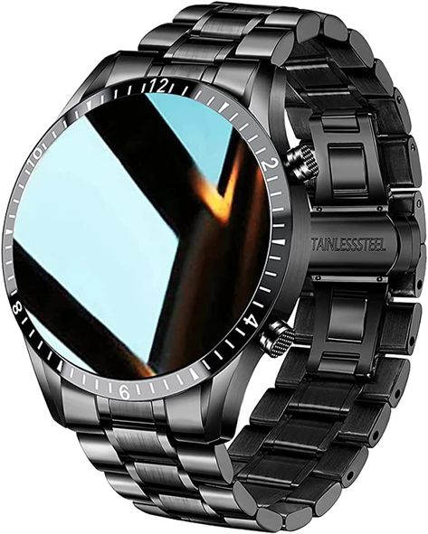 Voice Chat, Remote Camera, Men's Vintage Watch, Smart Watches Men, Sleep Tracker, Track Workout, Fitness Watch, Activity Tracker, Stainless Steel Band