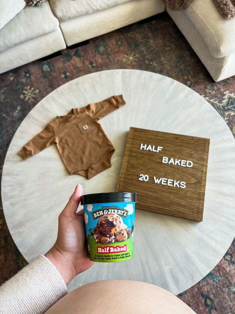 Half baked 20 weeks pregnancy photoshoot 20 Weeks Photoshoot, Half Baked Pictures Pregnancy, Half Baked Pregnancy Announcement, Half Way Pregnancy Pictures Photo Ideas, 20 Week Maternity Photos, Half Baked Photos, Half Way Pregnancy Photo, Half Baked Pregnancy Photo With Husband, Half Baked Maternity Photoshoot