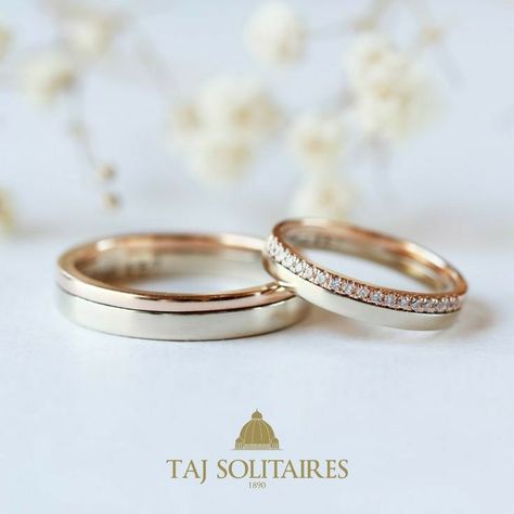 Wedding Bands Ideas Couple, Wedding Bands Design Ideas, Wedding Ring Designs Couple Simple, Weddings Rings Couple, Wedding Bands Men And Women, Wedding Band Rings Couple, Wedding Bands Pair, Engagement Bands Couple, Rings For Wedding Couple