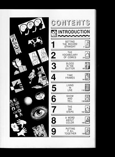 "Understanding Comics: The Invisible Art" Scott McCloud Kitchen Sink Press, 1993 Table Of Contents Magazine, Table Of Contents Example, Contents Page Design, Table Of Contents Design, Magazine Layout Inspiration, Contents Layout, Index Design, Magazine Table, Table Of Contents Page