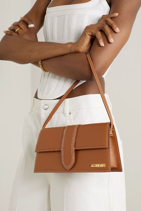 Jacquemus Le Bambino Bag Bag Poster Design, Jacquemus Le Bambino Long, Jacquemus Bags, Shooting Studio, Long Outfit, Jacquemus Bag, Tan Shoulder Bag, Tan Bag, Brown Bags