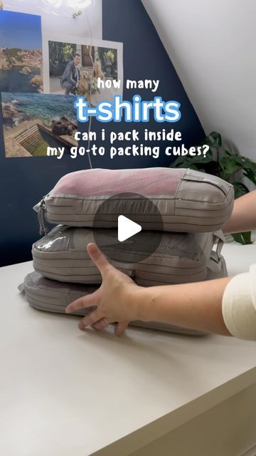 Rilee Smith on Instagram: "How many t-shirts can I pack into my favorite Amazon Packing Cubes? 👀👚 (and yes, I think I might own too many… lol) #packingcubes 🛒: These compression #packing cubes are Iinked in my Amazon Storefront + Travel Favs! #packwithme #packingtips #packinghacks #traveltips #compressioncubes #travelgram #amazonmusthaves" Diy Compression Packing Cubes, How To Use Packing Cubes Tips, Packing With Packing Cubes, Compression Cubes For Travel, Compression Packing Cubes Travel, How To Use Packing Cubes, Packing Cubes How To Use, Diy Packing Cubes, Packing Cubes Tips